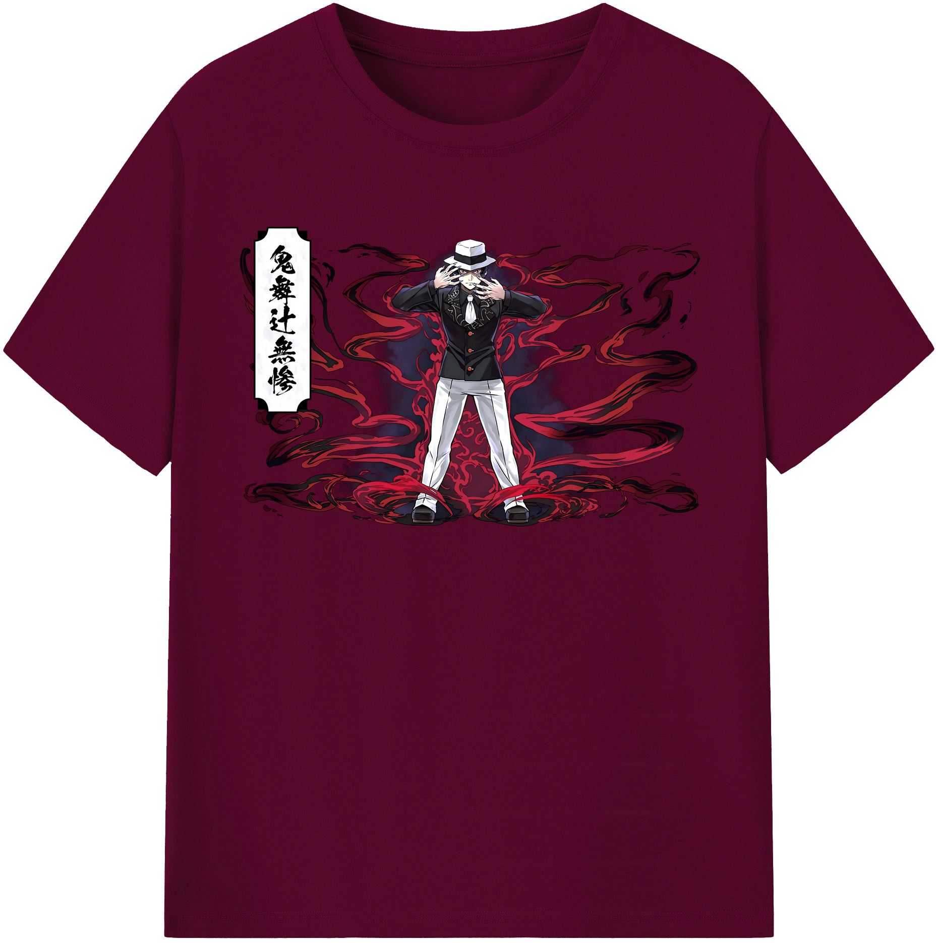 （画像用） 鬼滅の刃（きめつのやいば）鬼舞辻 無惨／きぶつじ むざん Kibutsuji Muzan レディースカジュアルプリントTシャツ（綿100％）